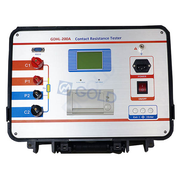 GDHL 100A, 200A, Tester de resistencia de contacto del interruptor de circuito 400A, probador de resistencia de bucle
