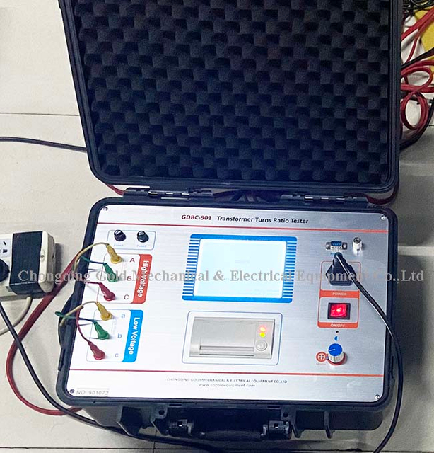 Conjunto de prueba de relación de giros de transformador de fase