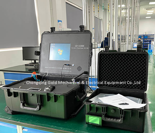 Analizador DGA de aceite de transformador portátil GD-3100E para análisis de gas disuelto de aceite transformador en el sitio