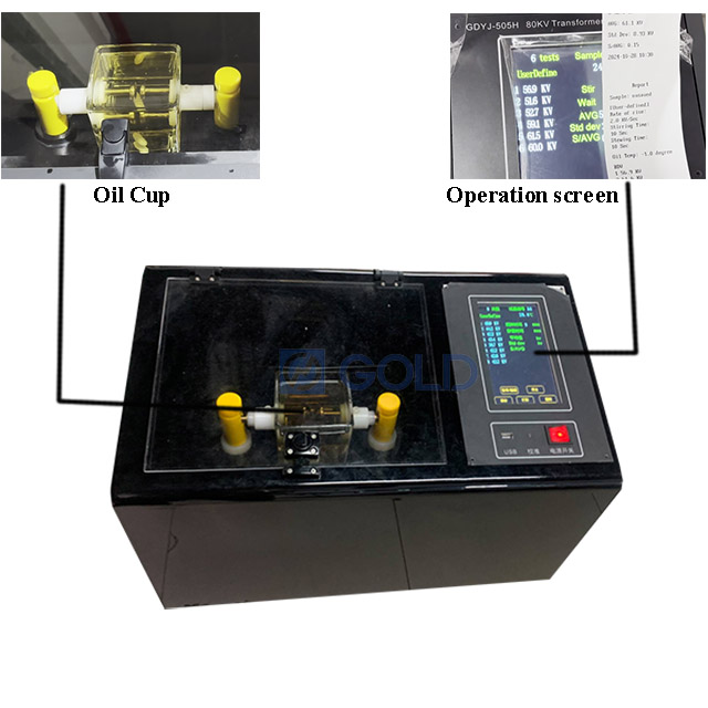 GDYJ-505H 80KV 100kV Transformador Aceite de aceite dieléctrico Probador de voltaje de voltaje aislante BDV Probador